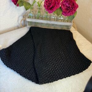Collectioneighteen Infinity Loop‎ Scarf Black Sweater Material Knitted. 66"